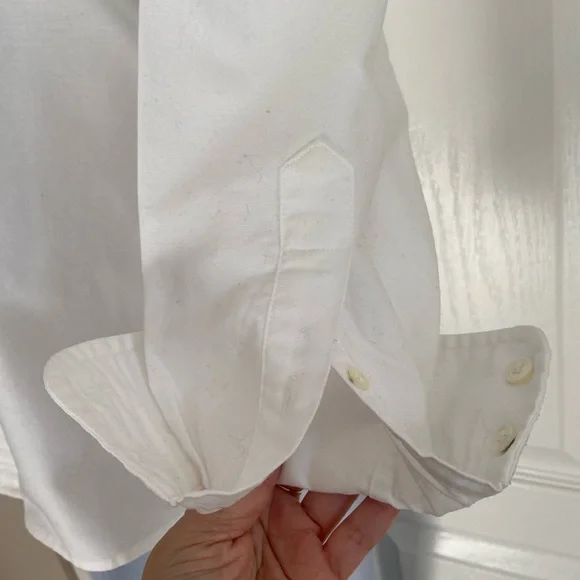 Lands End classic cotton white shirt - Picture 3 of 9